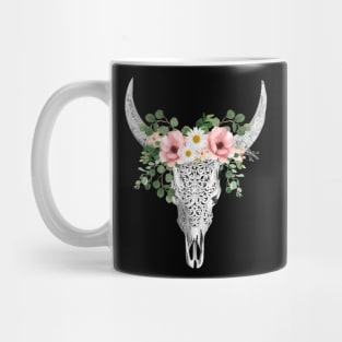 Cow skull floral 2 Mug